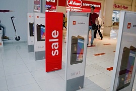 Брендирование противокражной системы магазина Xiaomi