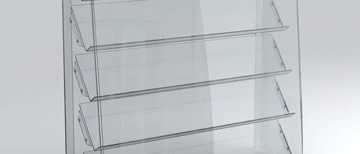 Стеллажи из оргстекла