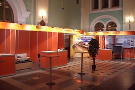 Оформление выставочной экспозиции ОПЖТ на Рижском вокзале