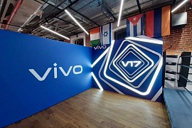 Пресс-волл со светодиодной подсветкой для компании VIVO